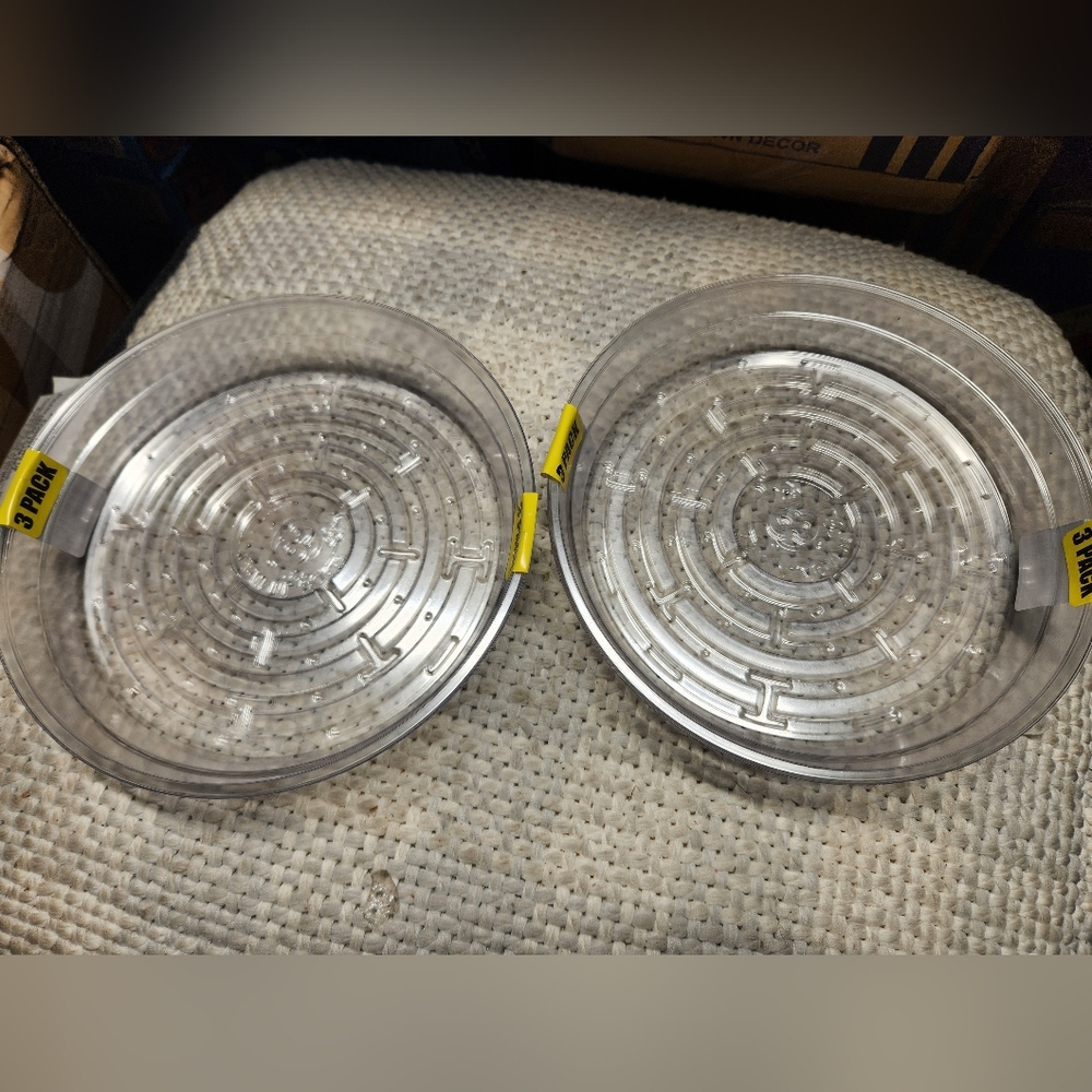 6 Pack Of 8" Plastic House Plant Pot Saucers